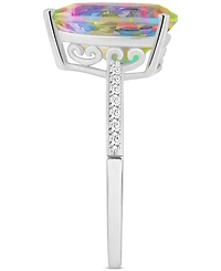 Mystic Topaz (3-5/8 ct. t.w.) & Diamond (1/10 Pear Ring Sterling Silver (Also Pink Topaz)