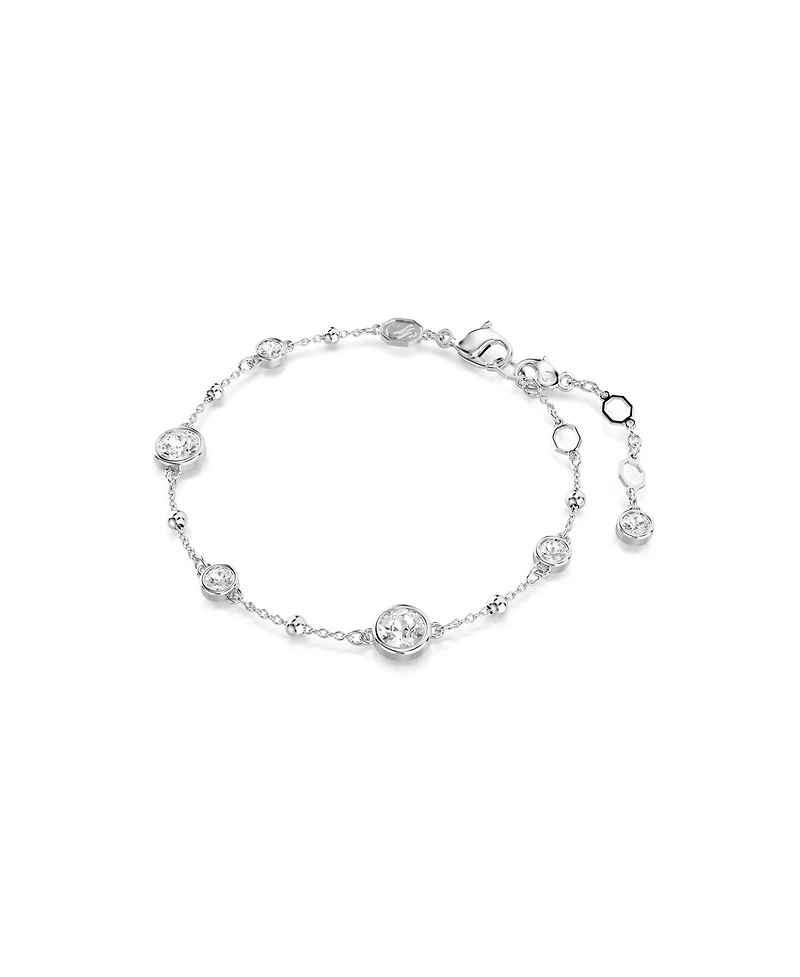 Swarovski Round Cut, White, Rhodium Plated Imber Bracelet