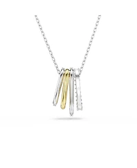 Swarovski Hyperbola Pendant, Mixed Cuts, White, Mixed Metal Finish Necklace