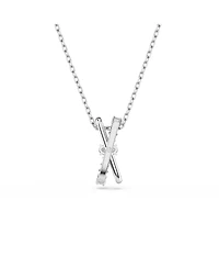 Swarovski Hyperbola Pendant, Mixed Cuts, Twist, White Necklace