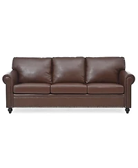 Simplie Fun Modern Sofa with Pocket Springs and Elegant Silver Bubble Nails