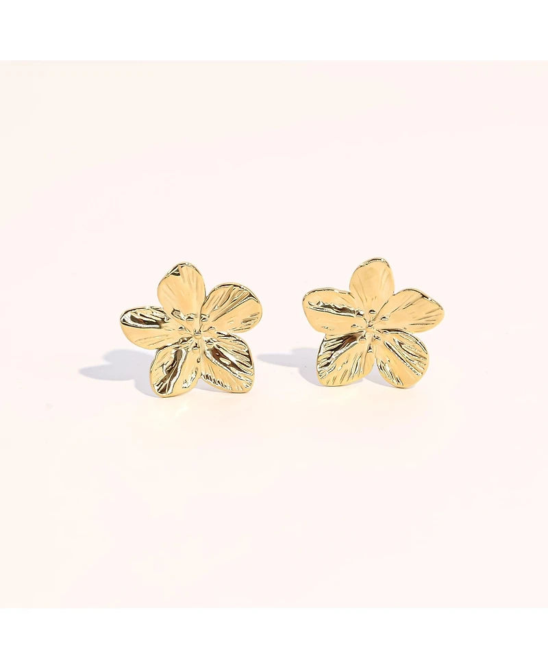 Stainless Steel Hana Flower Earrings