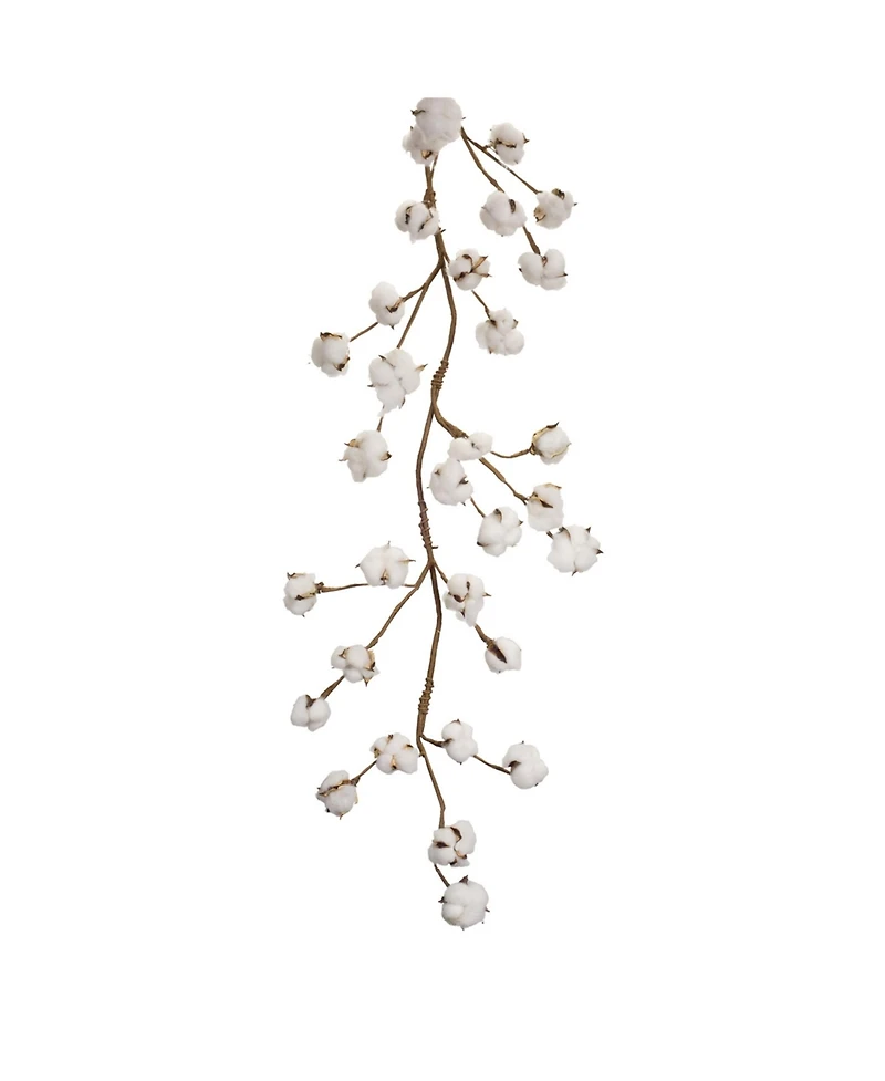 Natural Cotton Twig Garland Set for Rustic Home Decor (Set of 2)