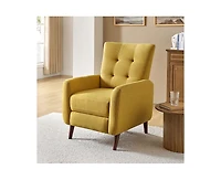 Hulala Home Moreno Modern Manual Recliner with Solid Wooden Legs