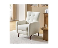 Hulala Home Moreno Modern Manual Recliner with Solid Wooden Legs