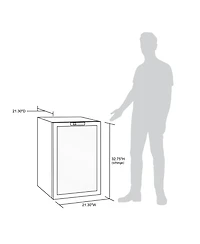 Newair 160 Can Freestanding Beverage Fridge in Stainless Steel with Split Shelf and Precision Digital Thermostat
