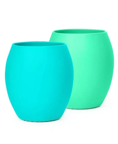 Sperric Toddler Silicone Cup Training Cup - Open Cup Led Weaning 2 Pack of No Spill Sippy Cups