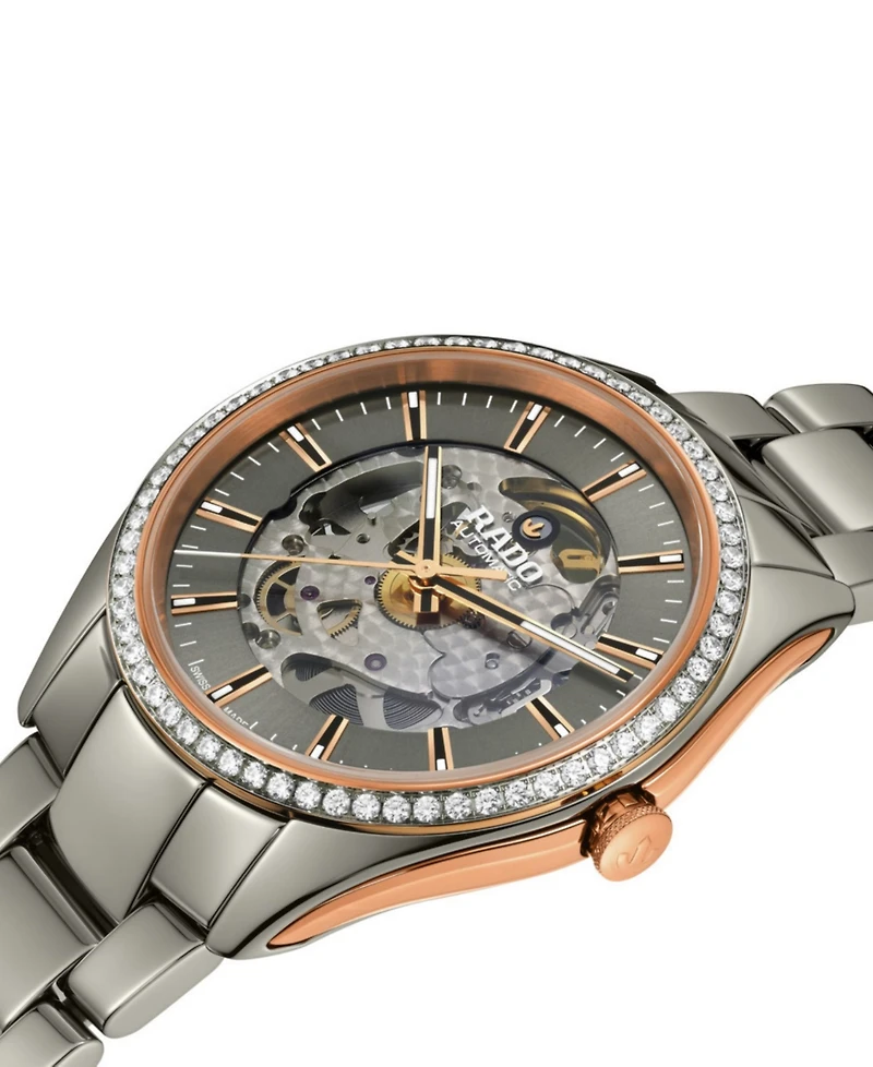 Rado Men's Swiss Automatic HyperChrome Diamond (1 ct. t.w.) Gray High Tech Ceramic Bracelet Watch 42mm