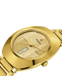 Rado Unisex Swiss Automatic Original DiaStar Gold Pvd Stainless Steel Bracelet Watch 38mm