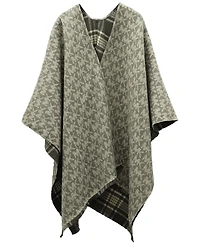 Michael Michael Kors Mk Plaid Reversible Ruana