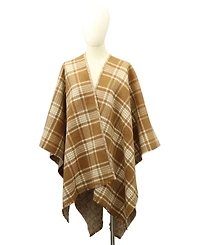 Michael Kors Mk Plaid Reversible Ruana