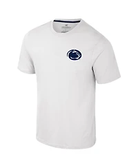 Colosseum Men's White Penn State Nittany Lions Logo Lockup 2-Hit Active Blend T-Shirt
