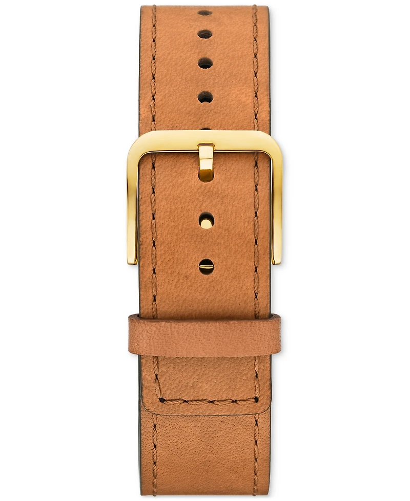 Tory Burch Women's The T Watch Brown Leather Strap Watch 18mm