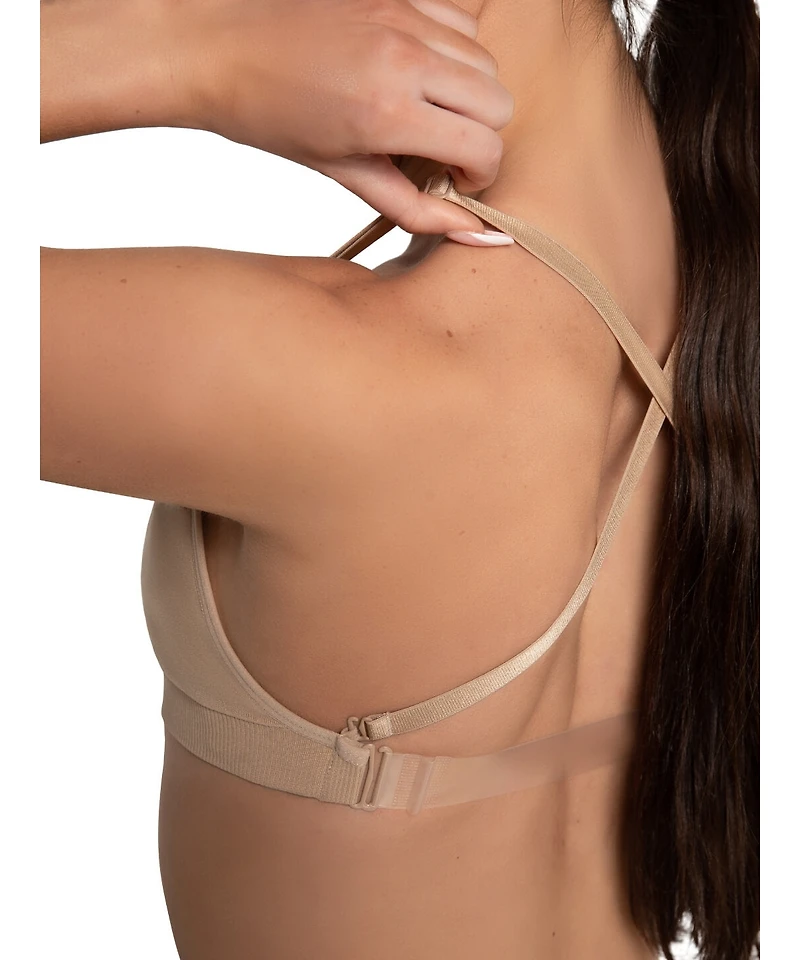 Capezio Women's Seamless Clear Back Bandeau Bra