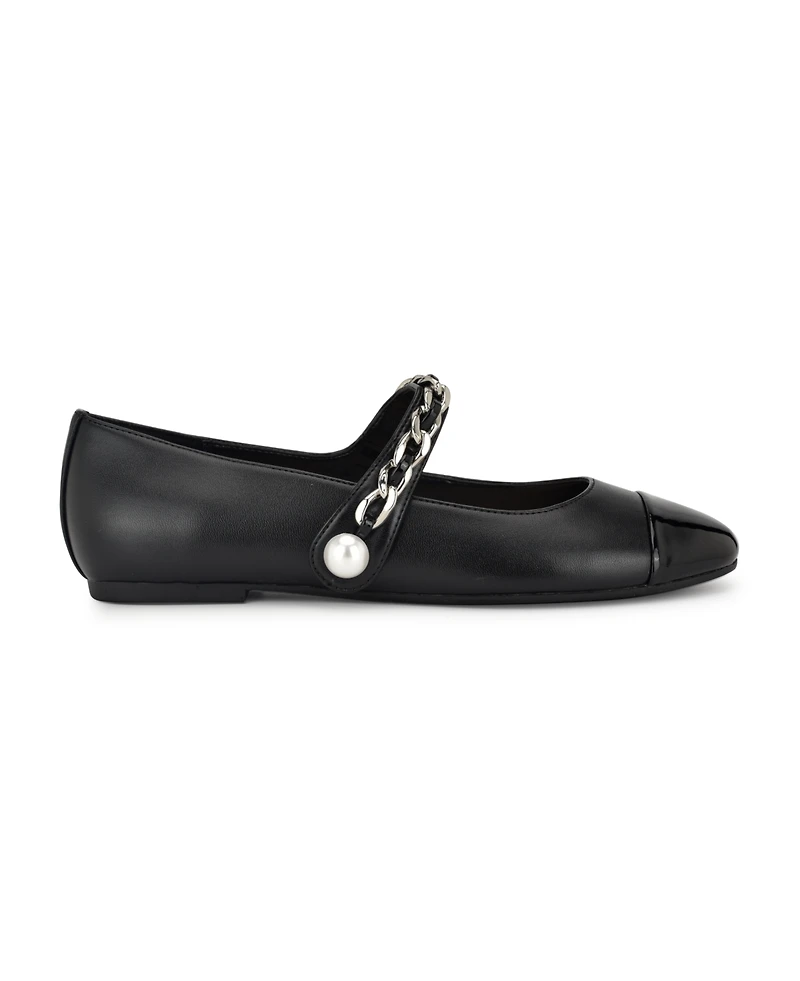 Nine West Women's Platy Embellished Mary Jane Ballet Flats