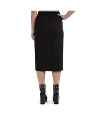 Ellen Tracy Women's Pull On Pencil Skirt with Buckle Detail
