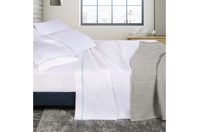 Superior Egyptian Cotton 1000 Thread Count Embroidered Bed Sheet Set