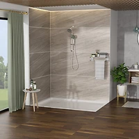 Multi Function Dual Shower Head - Shower System With 4.7 Rain Showerhead, 7-Function