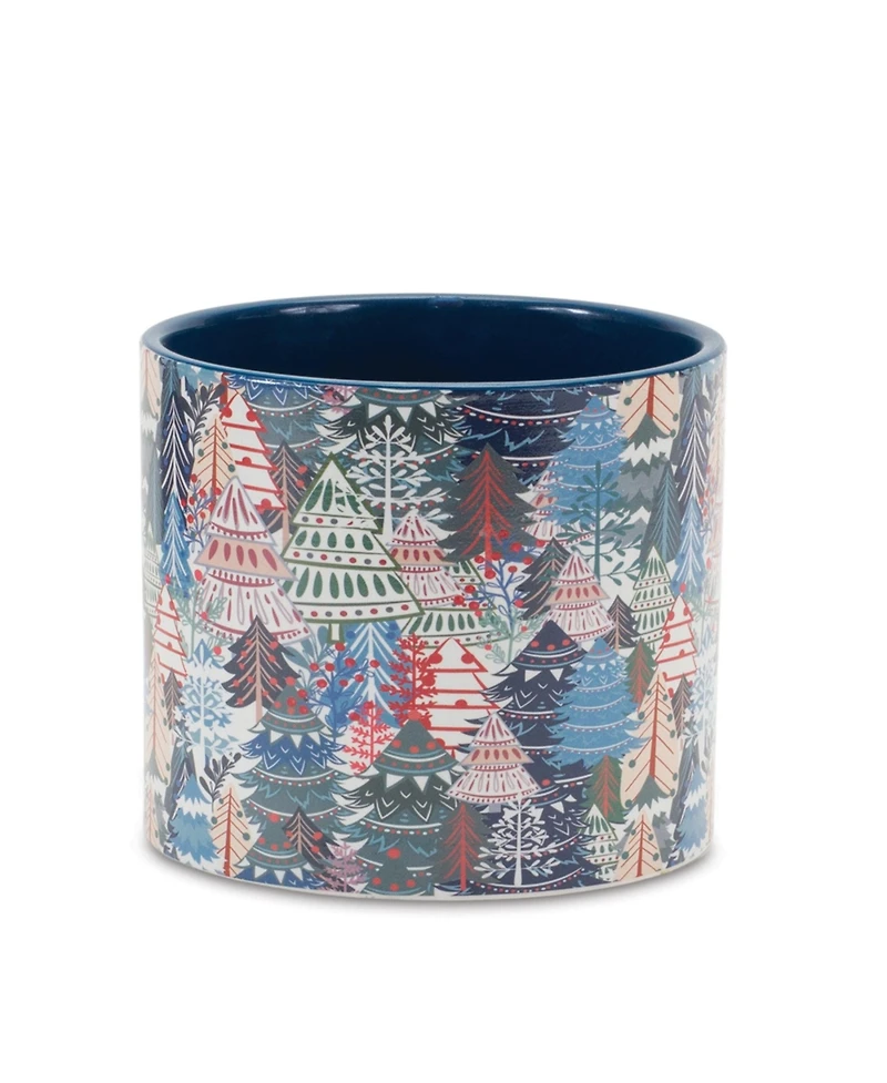 Slickblue Berry And Pine Tree Holiday Planter (Set of 4)