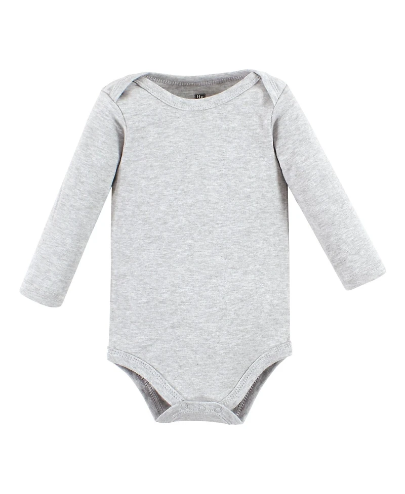 Hudson Baby Cotton Long-Sleeve Bodysuits 5-Pack