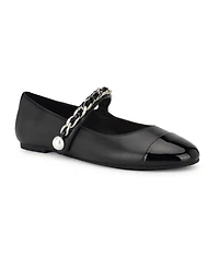 Nine West Women's Platy Embellished Mary Jane Ballet Flats