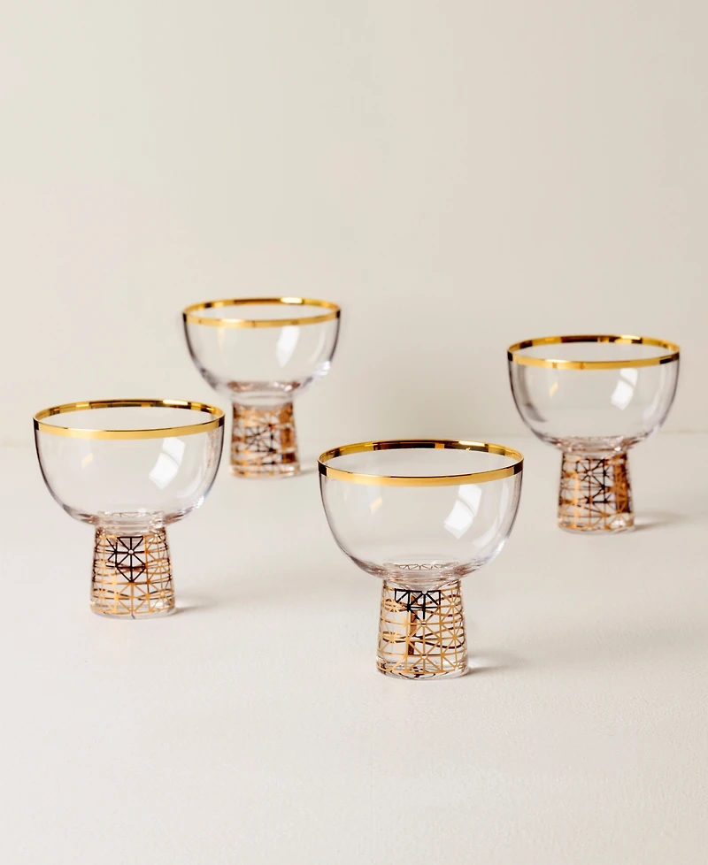 Lenox Tuscany Classics Gold Frost Coupes, Set Of 4