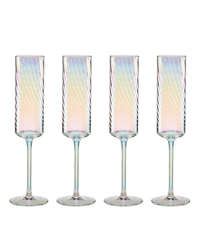 Lenox Tuscany Classics Iridescent Flutes, Set Of 4