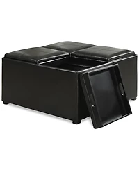 Avalon Faux Leather Coffee Table Storage Ottoman