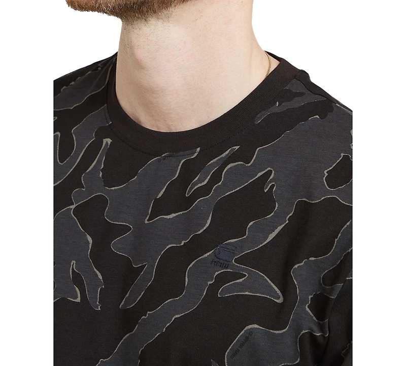 G-Star Raw Men's Short Sleeve Island Camo Print Crewneck T-Shirt