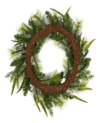 National Tree Company Blueberry Fields Wreath, 24 Inches