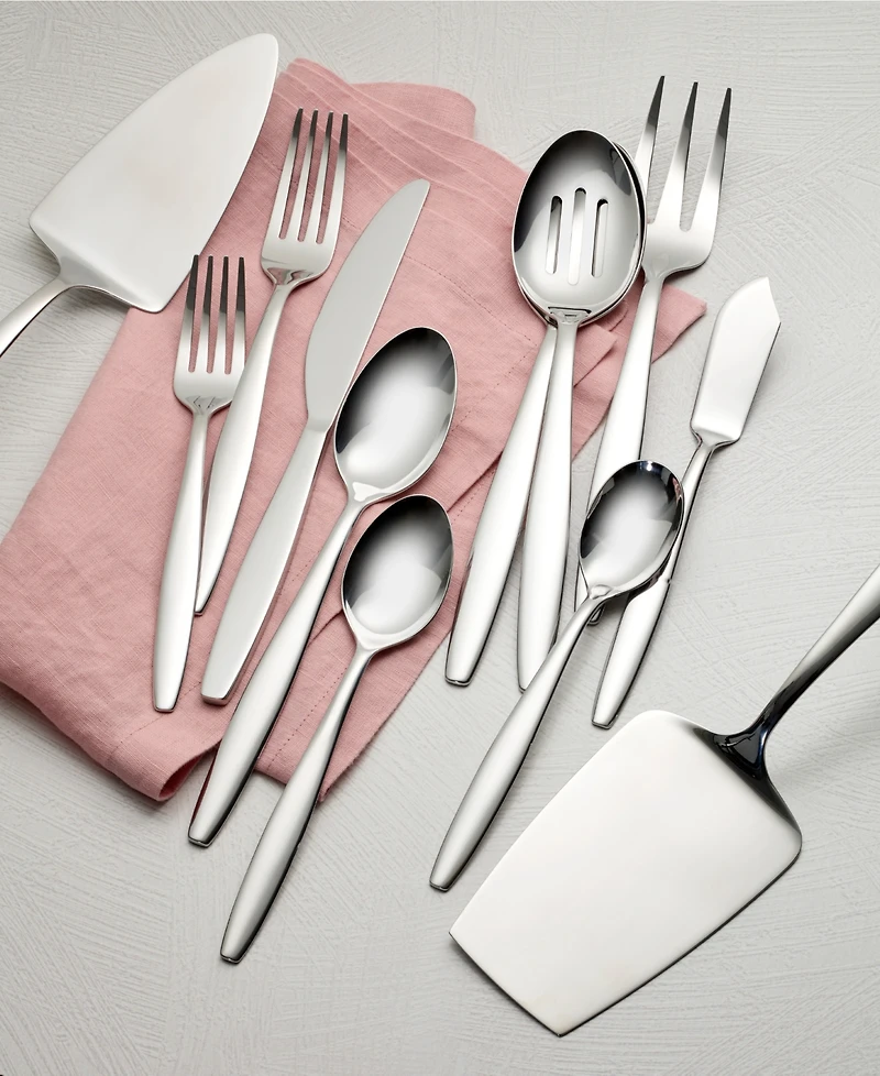 Cambridge Silversmiths Stainless Steel Holton Mirror 67-Piece Flatware Set, Service for 12