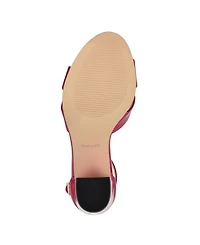 Nine West Women's Saile Criss-Cross High Block Heel Sandals