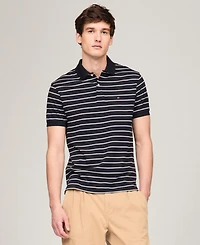 Tommy Hilfiger Men's Regular-Fit Striped Liquid Cotton Polo Shirt