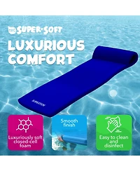 Trc Recreation Sunsation 1.75" Thick Foam Lounger Swimming Pool Float, Navy Blue