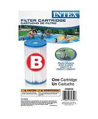 Intex Easy Set Type B Replacement Filter Cartridge for Swimming Pools, (4 Pack
