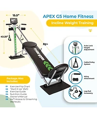 Total Gym Apex G5 Home Fitness Incline Weight Training with 10 Resistance Levels