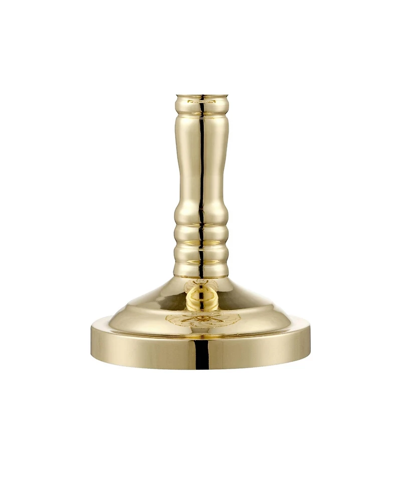 Regency Hill Flower Traditional Accent Table Lamp 19 1/2" High Polished Brass Touch On Off Floral Glass Shade for Bedroom Living Room Bedside Off