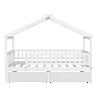 Streamdale Twin Wooden House Bed With Two Drawers