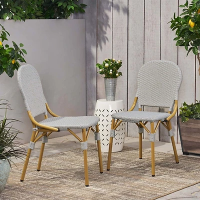 Outdoor Cafe Accent Chair Set (Set of 2)
