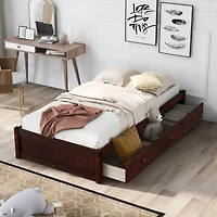 Streamdale Twin Platform Storage Bed With 3 Drawers