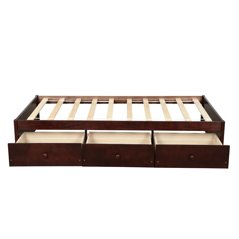 Streamdale Twin Platform Storage Bed With 3 Drawers