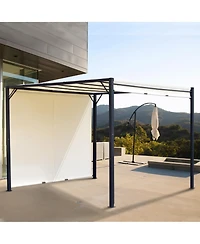 Outsunny 10' x 10' Outdoor Retractable Pergola Gazebo Shade Sunshade Canopy Shelter Steel