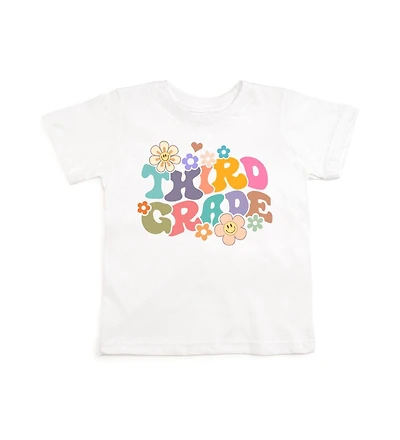 Sweet Wink Toddler Girls Third Grade Retro Short Sleeve T-Shirt