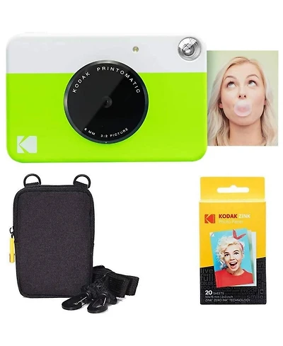Kodak Printomatic Instant Print Camera & Zink Photo Paper Basic Bundle