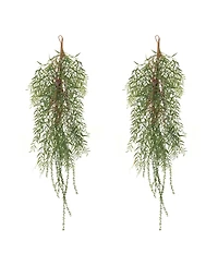 Slickblue Foliage Twig Swag - Natural Home Decor Accent (Set of 2)