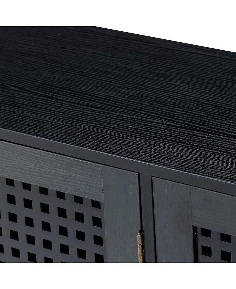 Hulala Home Gius Contemporary Accent Cabine with Beech Wood Doors