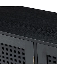 Hulala Home Gius Contemporary Accent Cabine with Beech Wood Doors