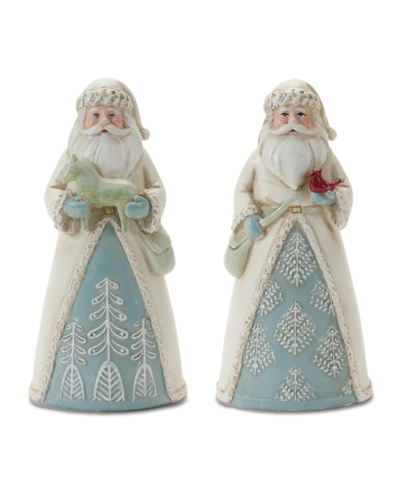 Slickblue Winter Santa Figurine Set of 6 for Seasonal Decor