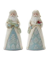 Slickblue Winter Santa Figurine Set of 6 for Seasonal Decor