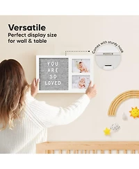 Heartfelt Baby Picture Frame Keepsake with Letterboard, 12x8 Ultrasound Picture Frames, Baby Gifts for Newborn